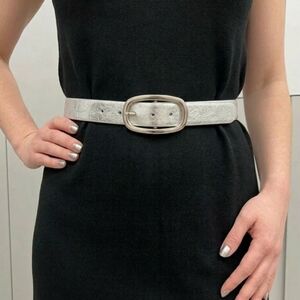 Women's Plus Size Silver Belt Size 1X/2X
